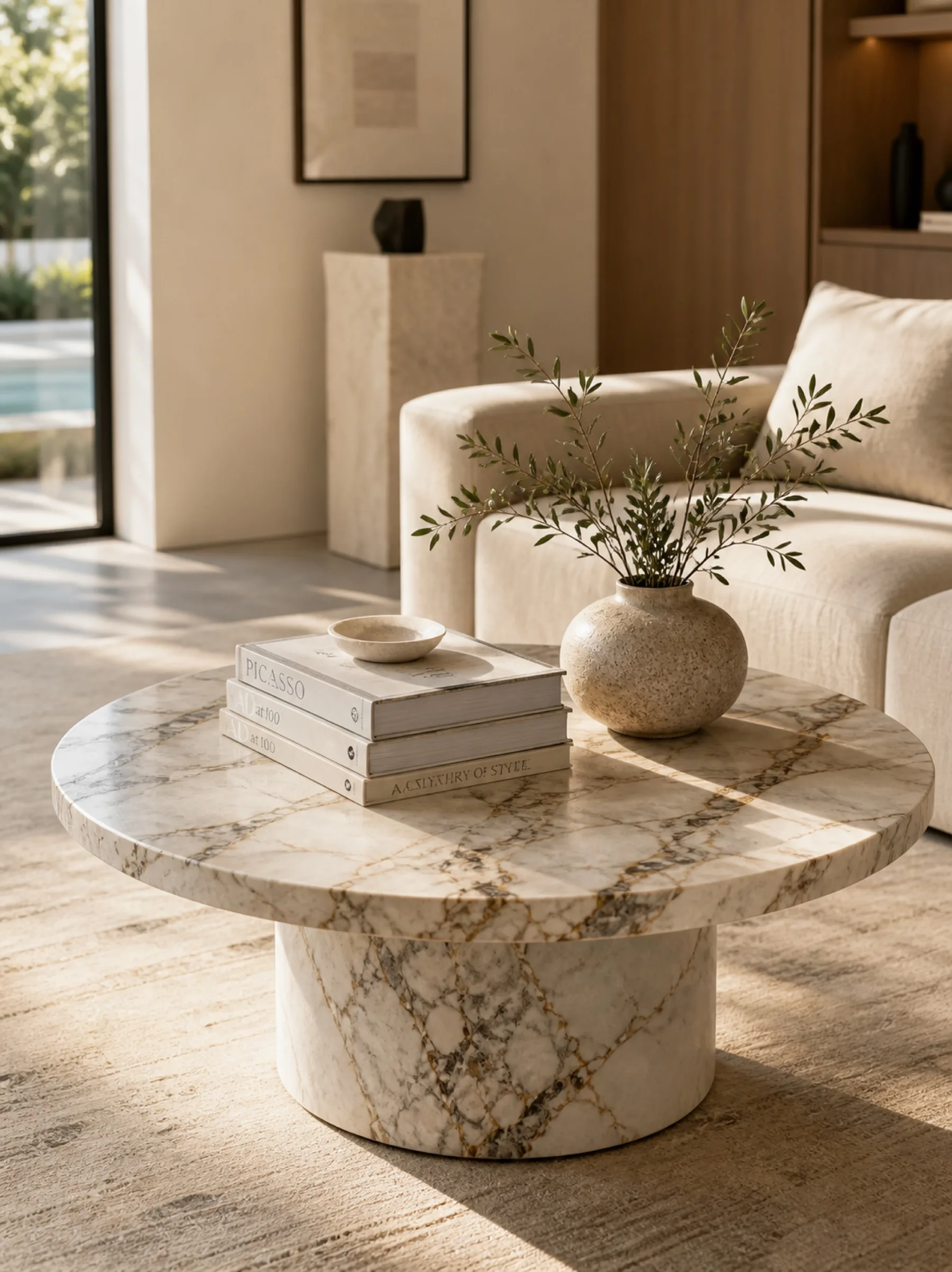 Bookmatched marble with butterfly effect