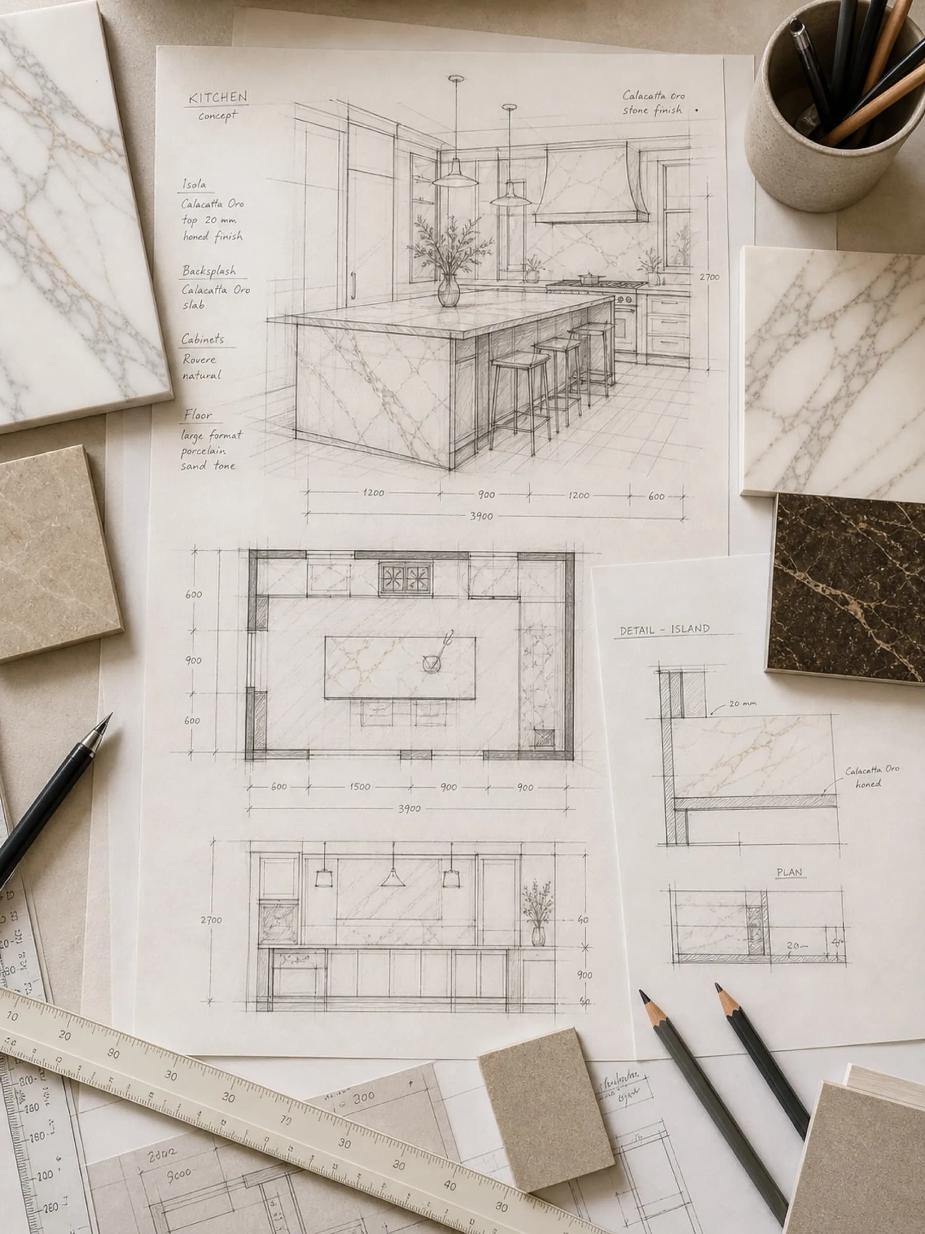 Marble and porcelain material properties