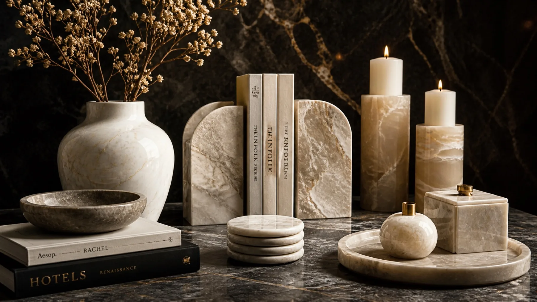 Marble-look porcelain