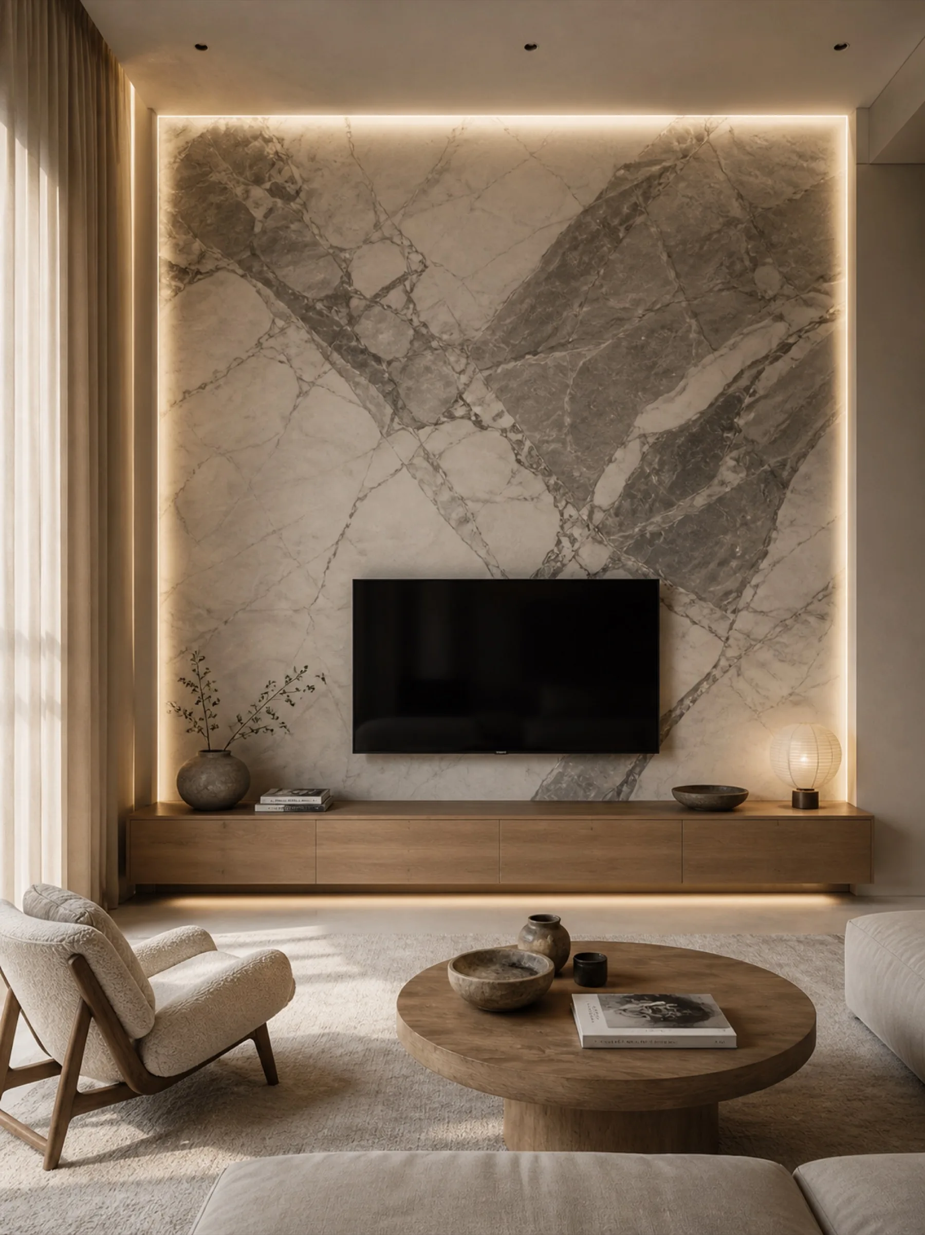 Neo Deco marble-look porcelain surface